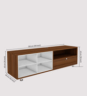 Imperial TV Unit | 65 Inch TV | Walnut and Frosty White