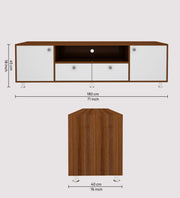 Imperial TV Unit | 70 Inch TV | Walnut and Frosty White