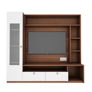 Casper  TV Unit | Walnut and Frosty White |  55 inches TV