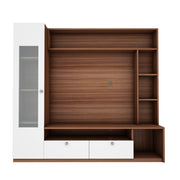 Casper  TV Unit | Walnut and Frosty White |  55 inches TV