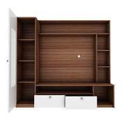 Casper  TV Unit | Walnut and Frosty White |  55 inches TV