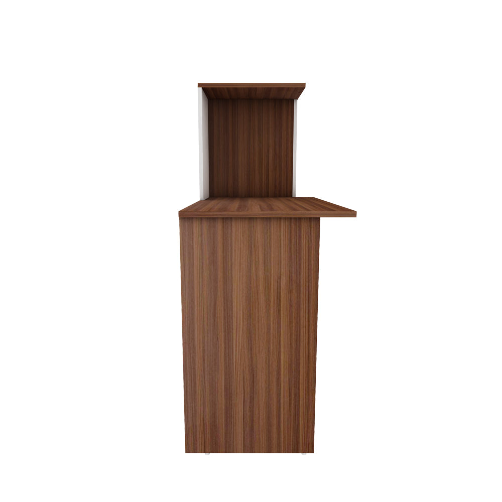 Marvel Home Office Table | Walnut and Frosty White