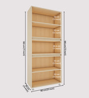 Mobley Display Bookcase | Beige Teak and Frosty White
