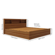 Zencozy King Bed - Walnut