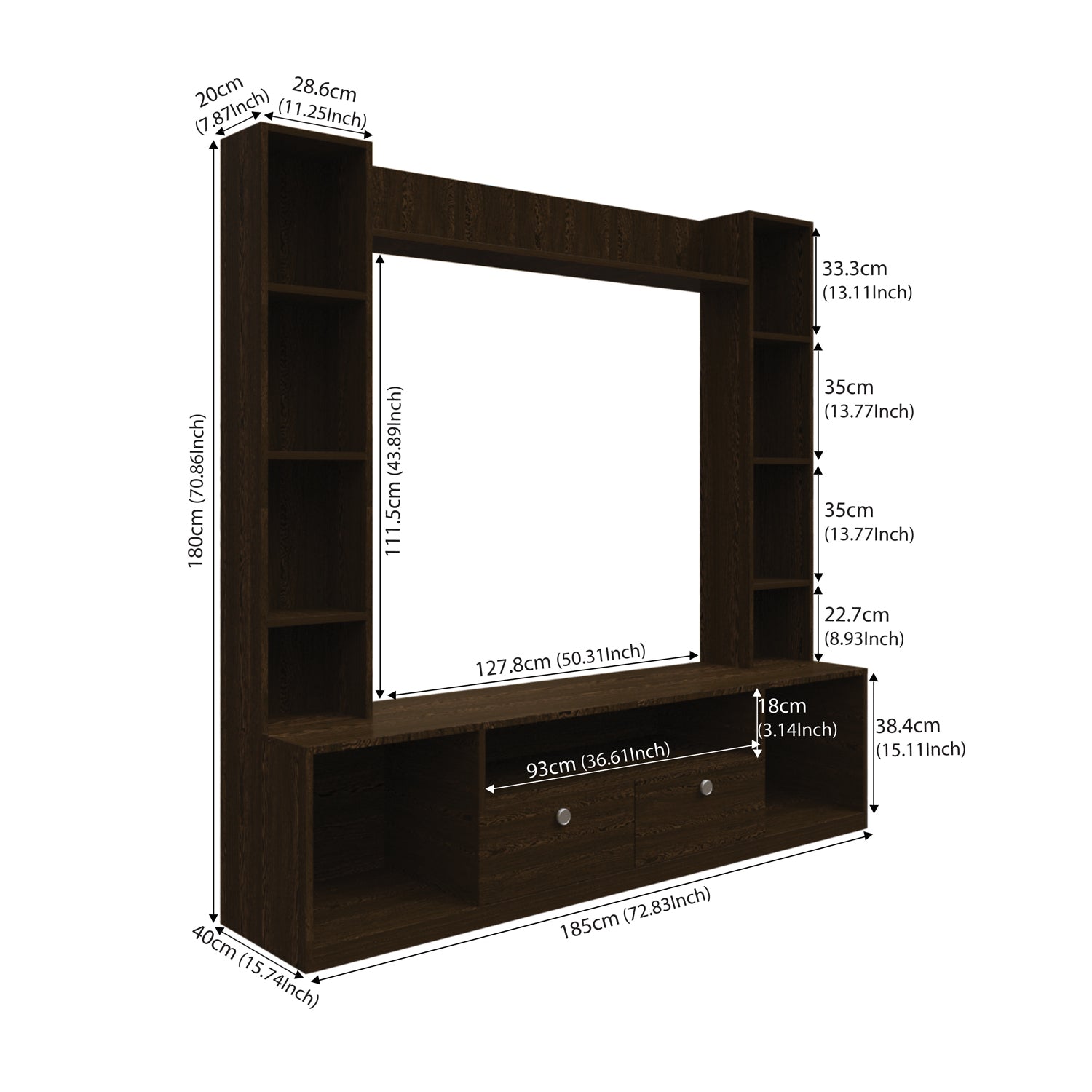 Florence TV Unit | 55 Inch TV | Wenge