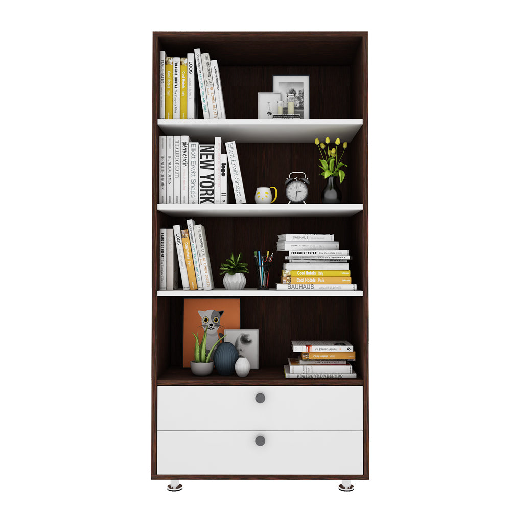 Lasker Bookcase | Wenge and Frosty White