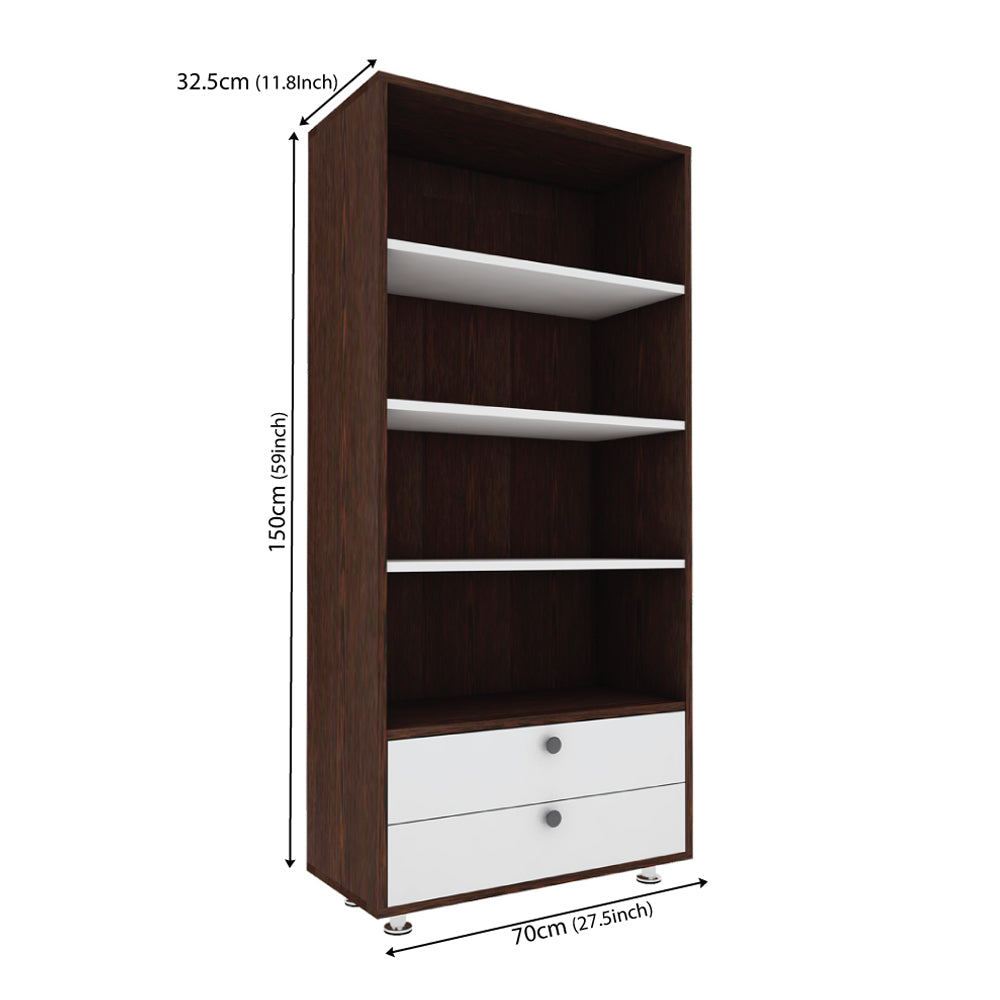 Lasker Bookcase | Wenge and Frosty White