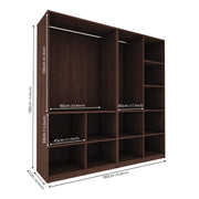 Lazel 4 Door Wardrobe - Wenge