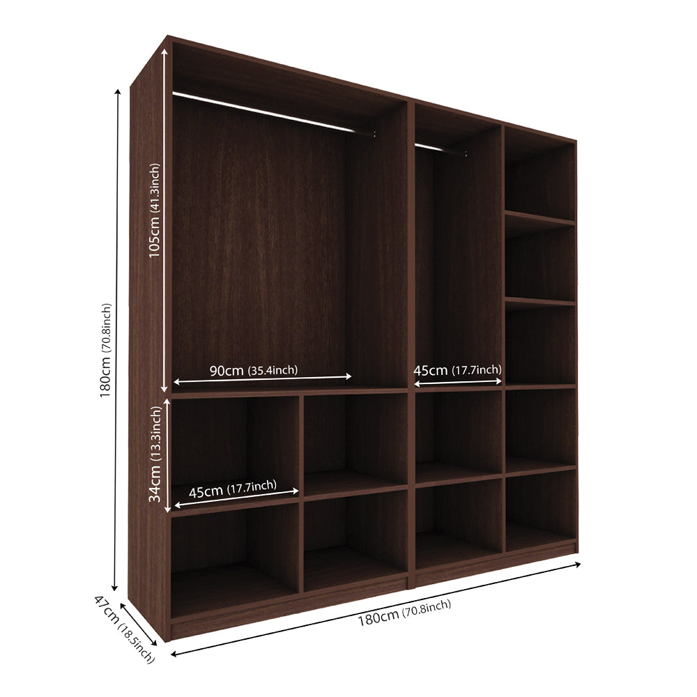 Lazel 4 Door Wardrobe - Wenge