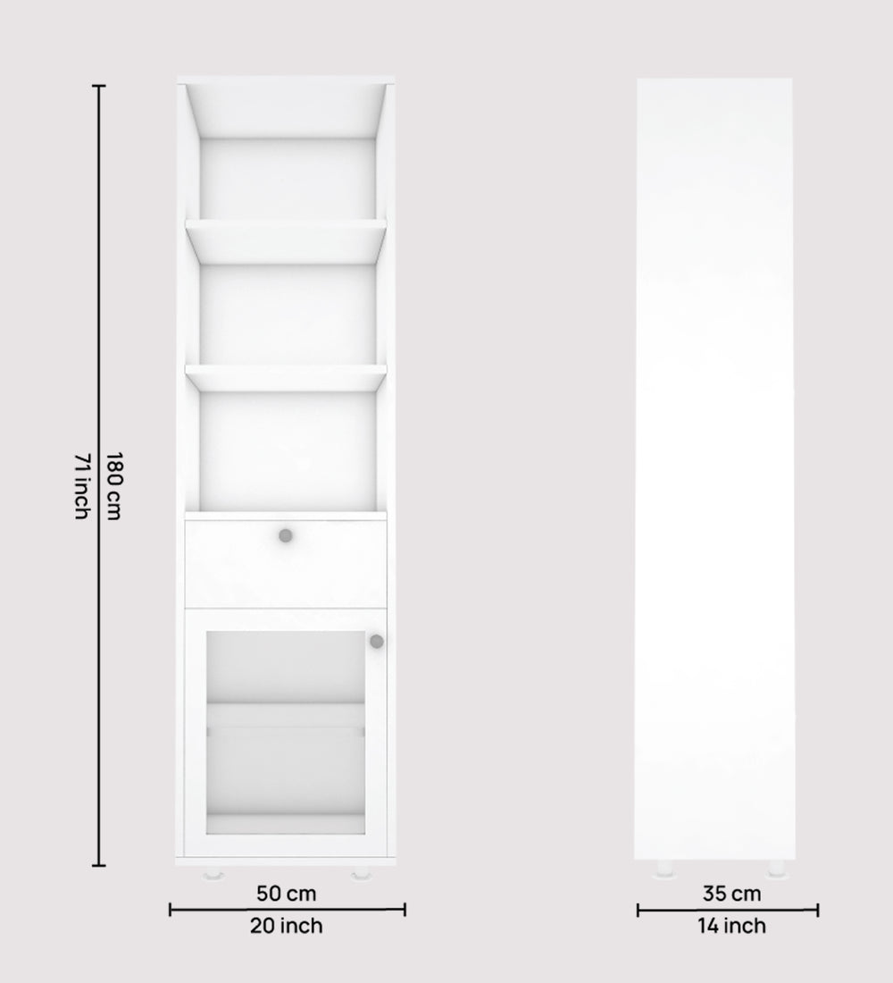 Solicitor Compact Bookshelf | Frosty White