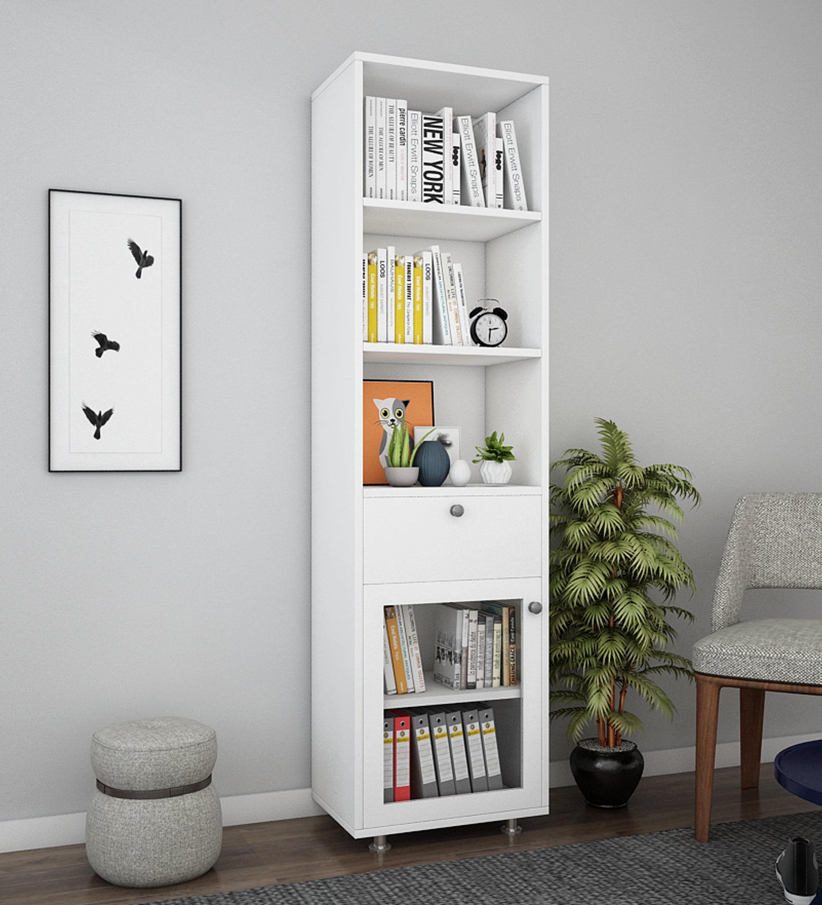 Solicitor Compact Bookshelf | Frosty White