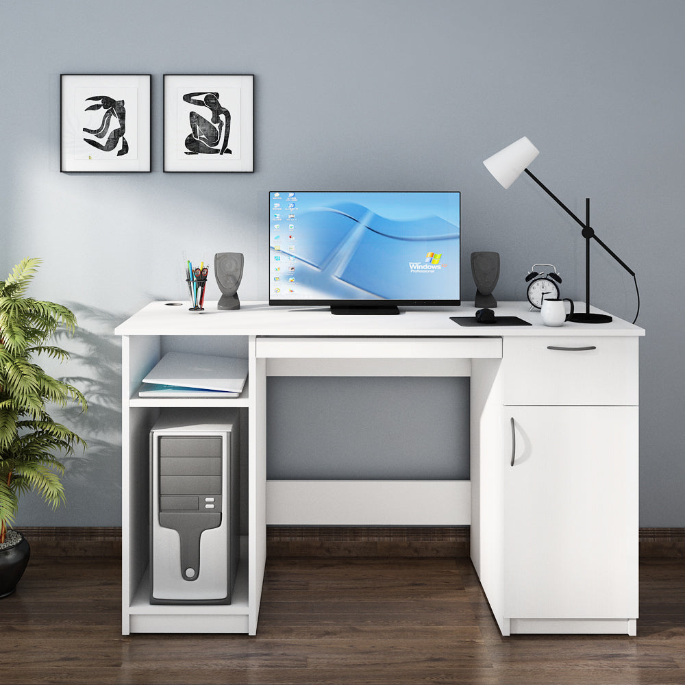 Athos Computer Desk | Frosty White