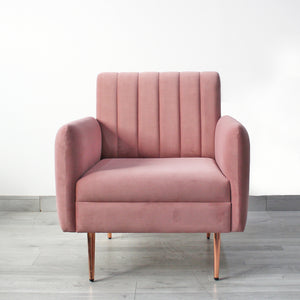 Amour Single Seater Sofa -Blush Pink