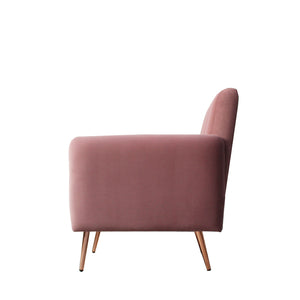 Amour Single Seater Sofa -Blush Pink
