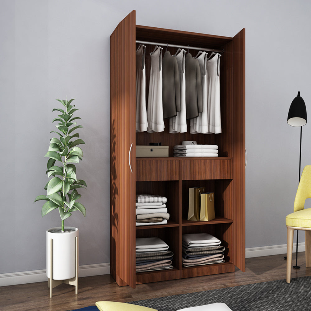 Flora 2 Door Wardrobe - Walnut