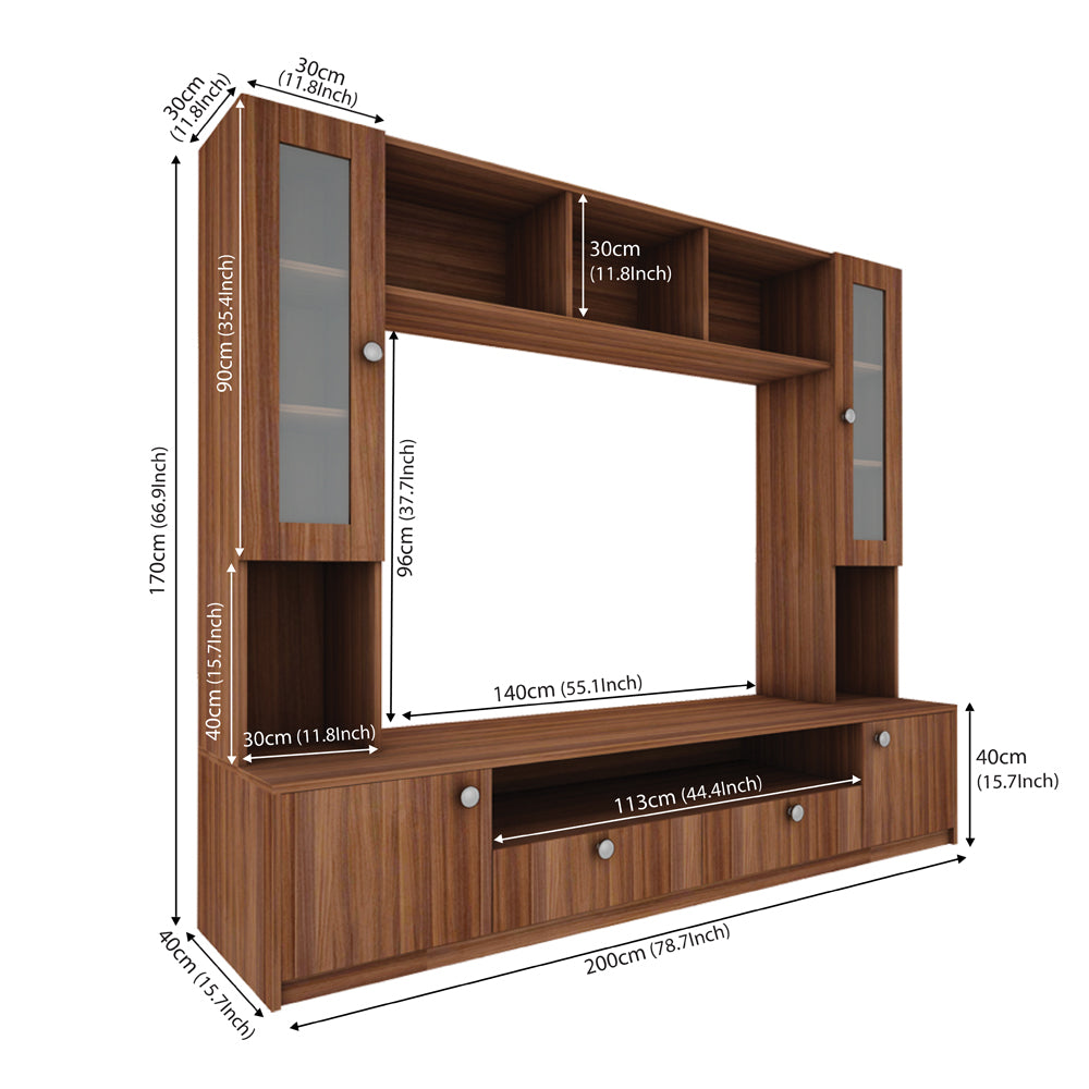 Benji TV Unit | 55 Inch TV | Walnut