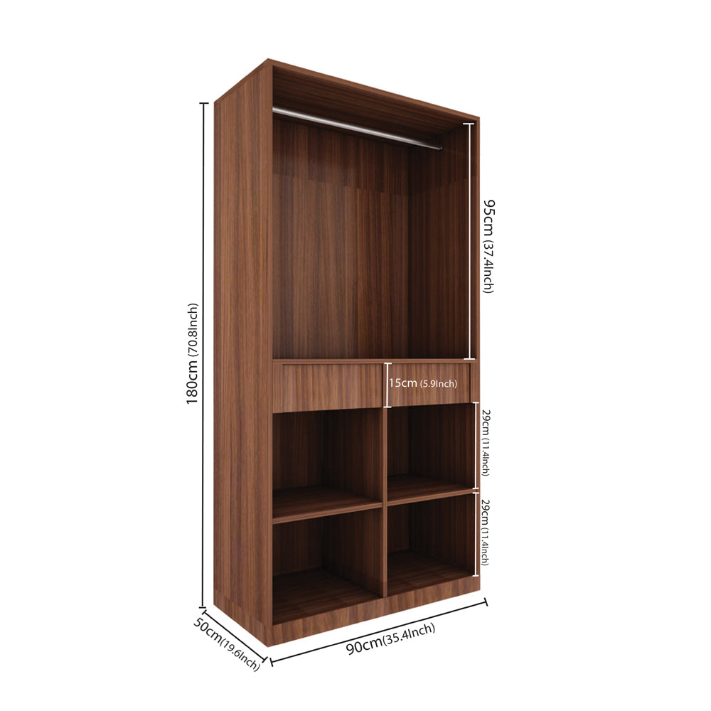 Flora 2 Door Wardrobe - Walnut