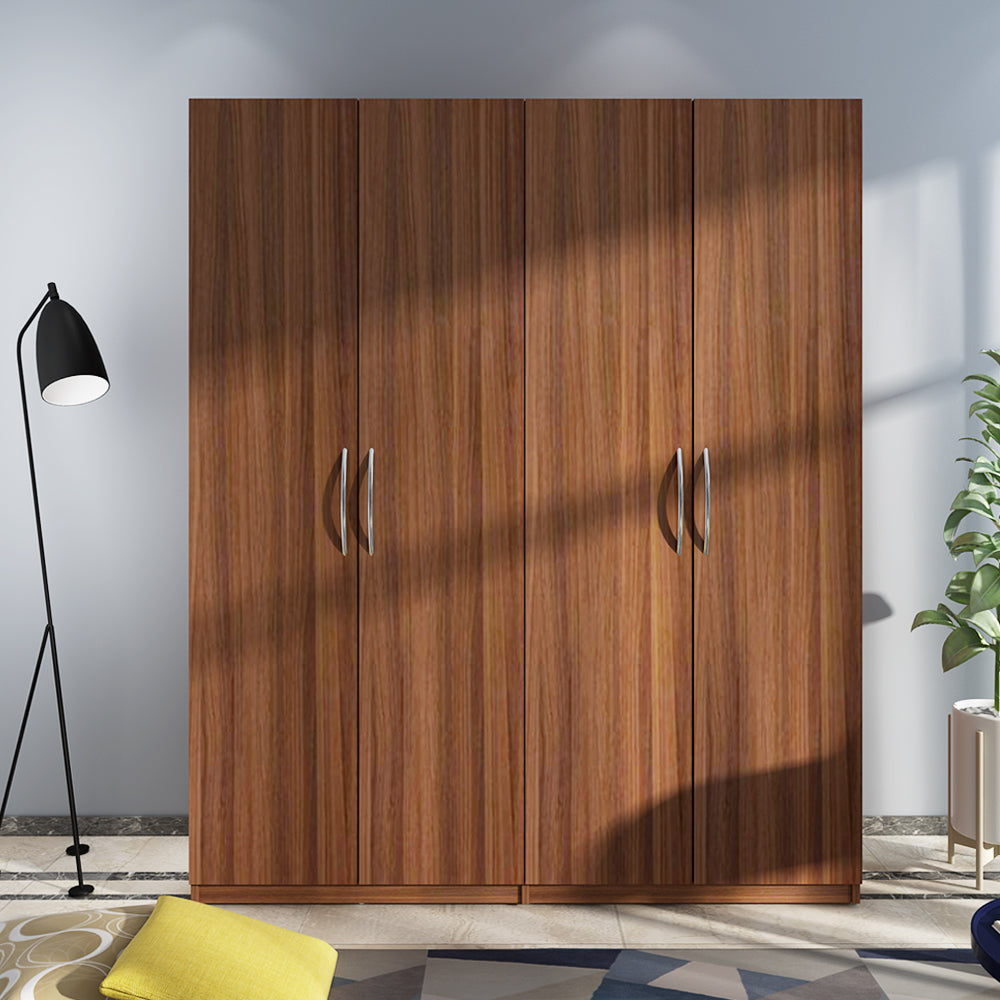 Bison 4 Door Wardrobe - Walnut