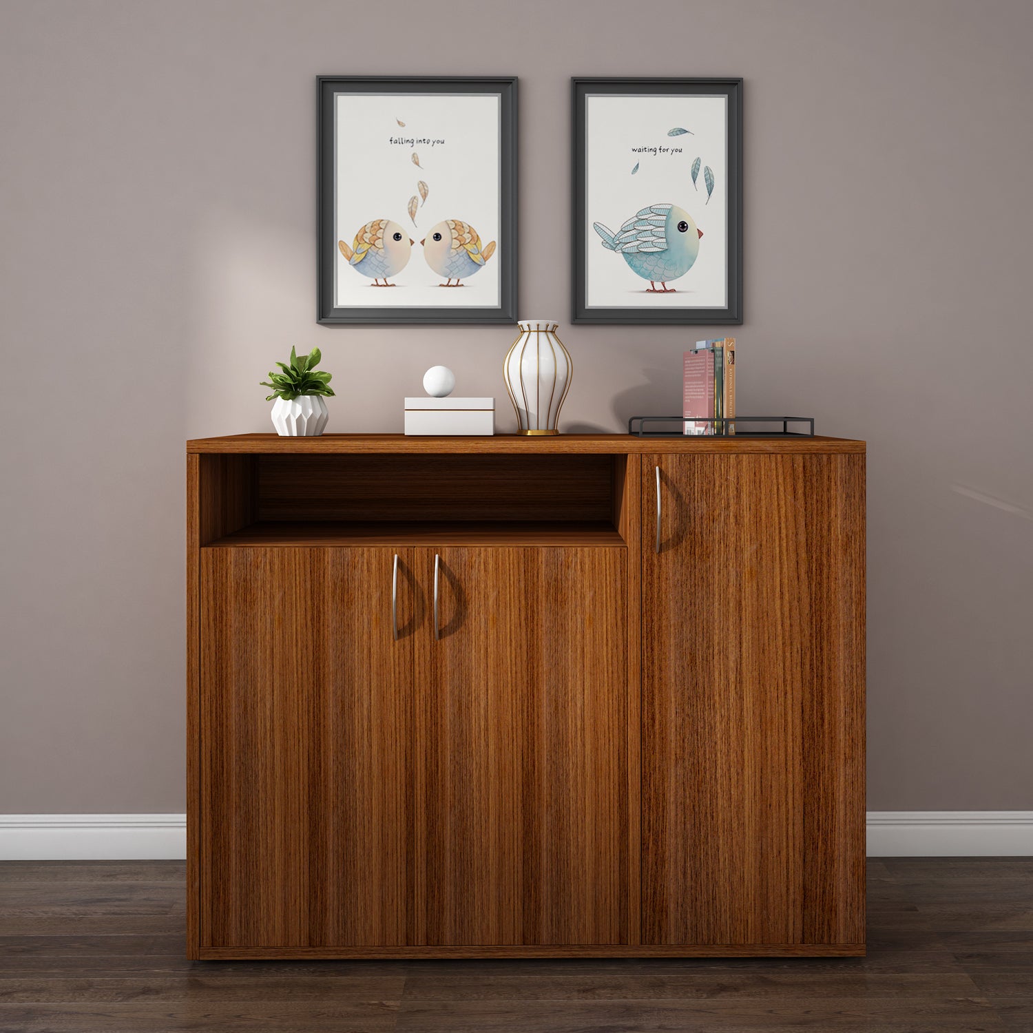 Denera Shoe Cabinet | Walnut