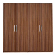 Lazel 4 Door Wardrobe - Walnut