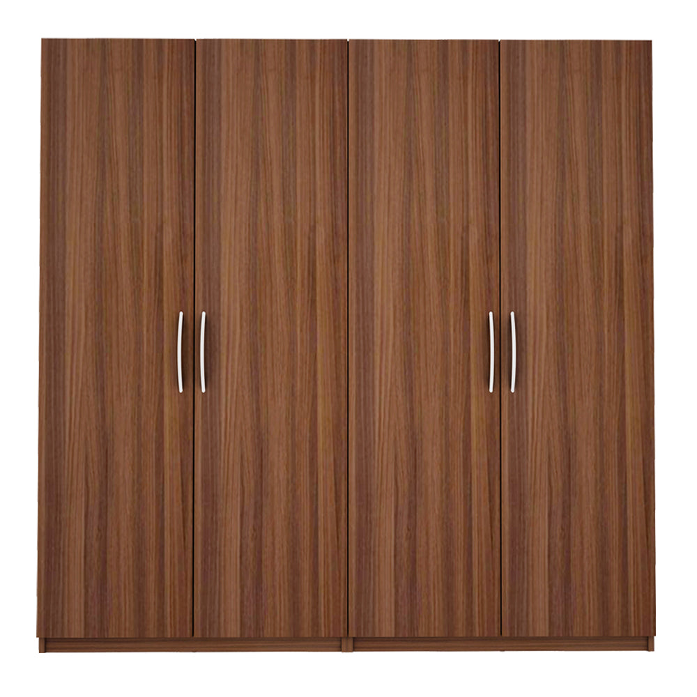 Lazel 4 Door Wardrobe - Walnut