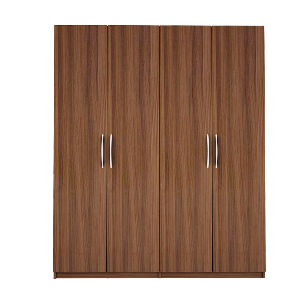 Bison 4 Door Wardrobe - Walnut