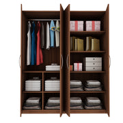 Bison 4 Door Wardrobe - Walnut