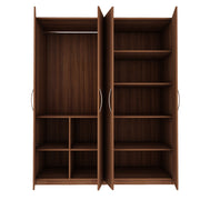 Bison 4 Door Wardrobe - Walnut
