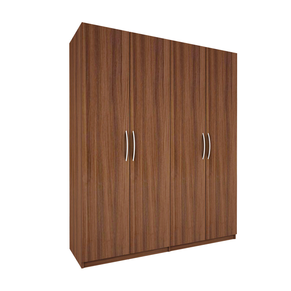 Bison 4 Door Wardrobe - Walnut