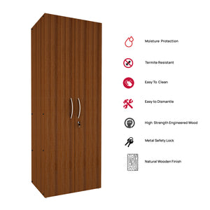 Indigo 2 Door Wardrobe - Walnut