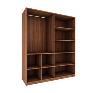 Bison 4 Door Wardrobe - Walnut
