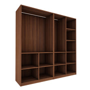 Lazel 4 Door Wardrobe - Walnut