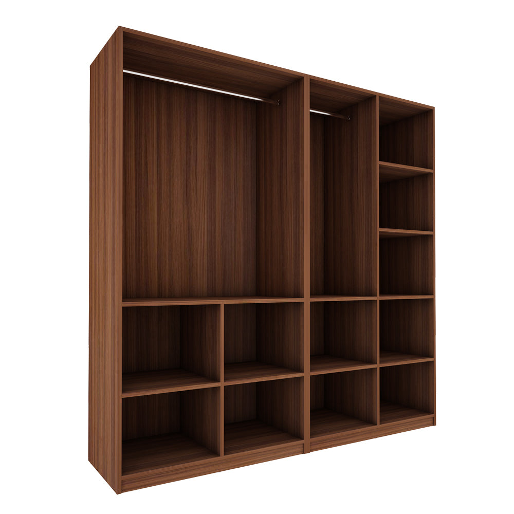 Lazel 4 Door Wardrobe - Walnut