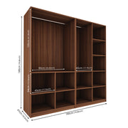 Lazel 4 Door Wardrobe - Walnut