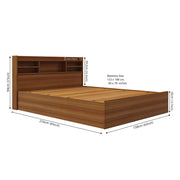Zencozy Queen Bed - Walnut