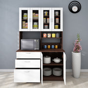 Arizona Crockery Unit | Wenge and Frosty White