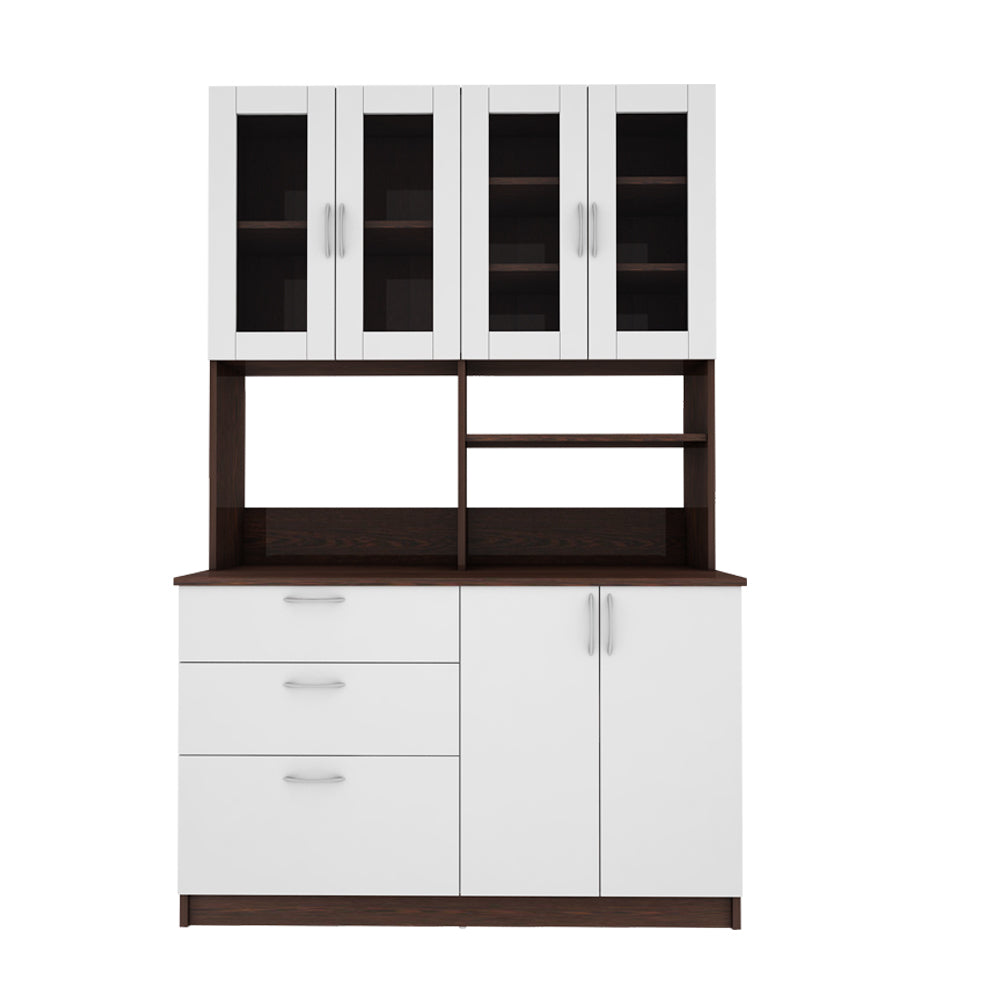 Arizona Crockery Unit | Wenge and Frosty White