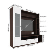 Casper TV Unit | Wenge and Frosty White |  55 inches TV