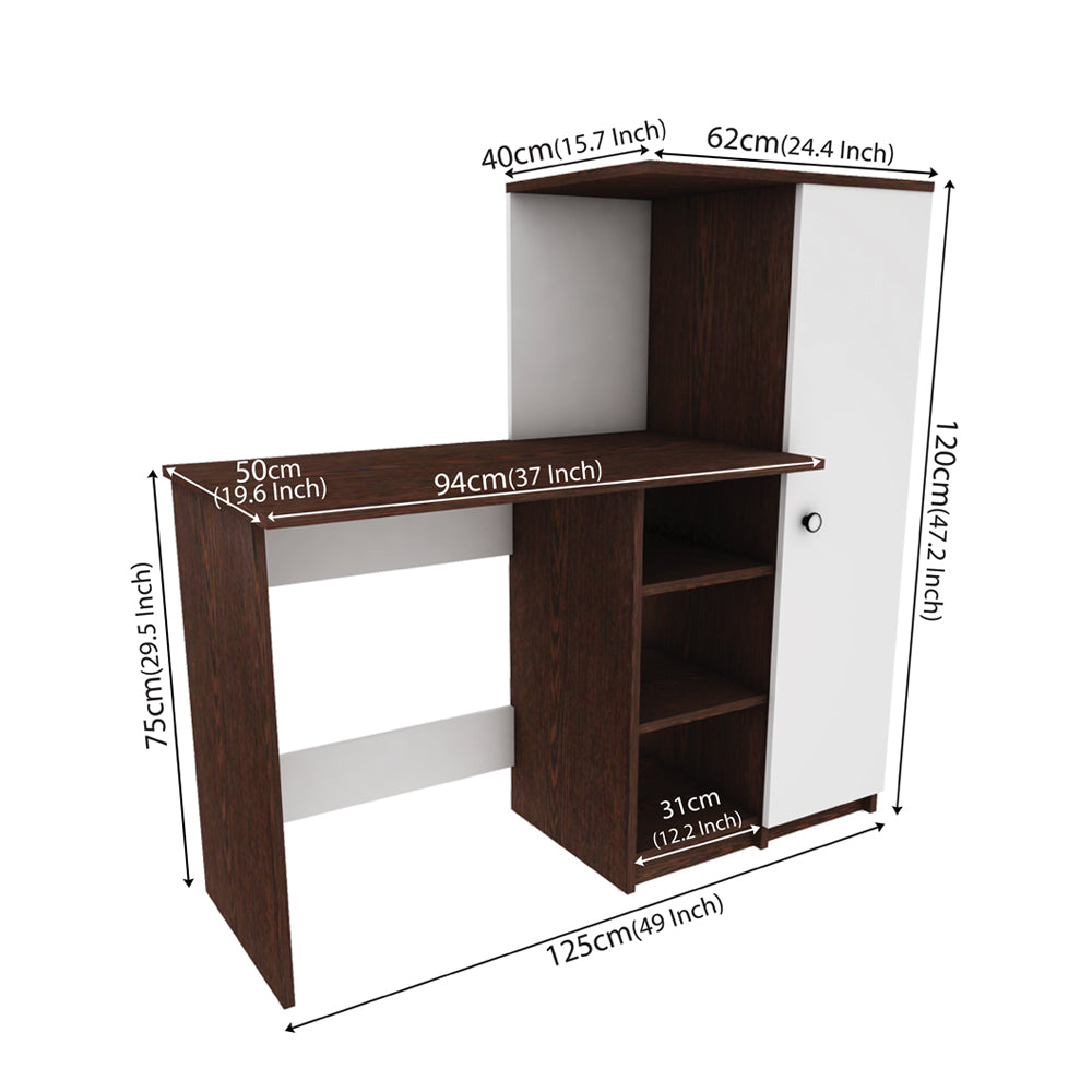 Marvel Home Office Table | Wenge White