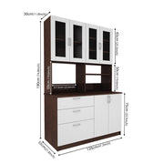 Arizona Crockery Unit | Wenge and Frosty White