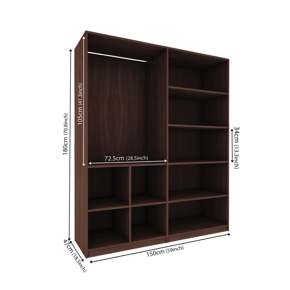 Bison 4 Door Wardrobe - Wenge